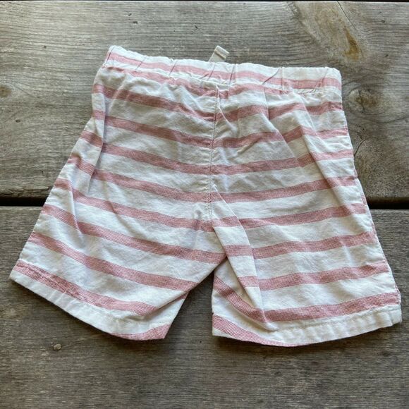 Old Navy Boys Shorts Size 12-18 Months Red Cream Striped Summer‎ Vacation Beach - Picture 4 of 7